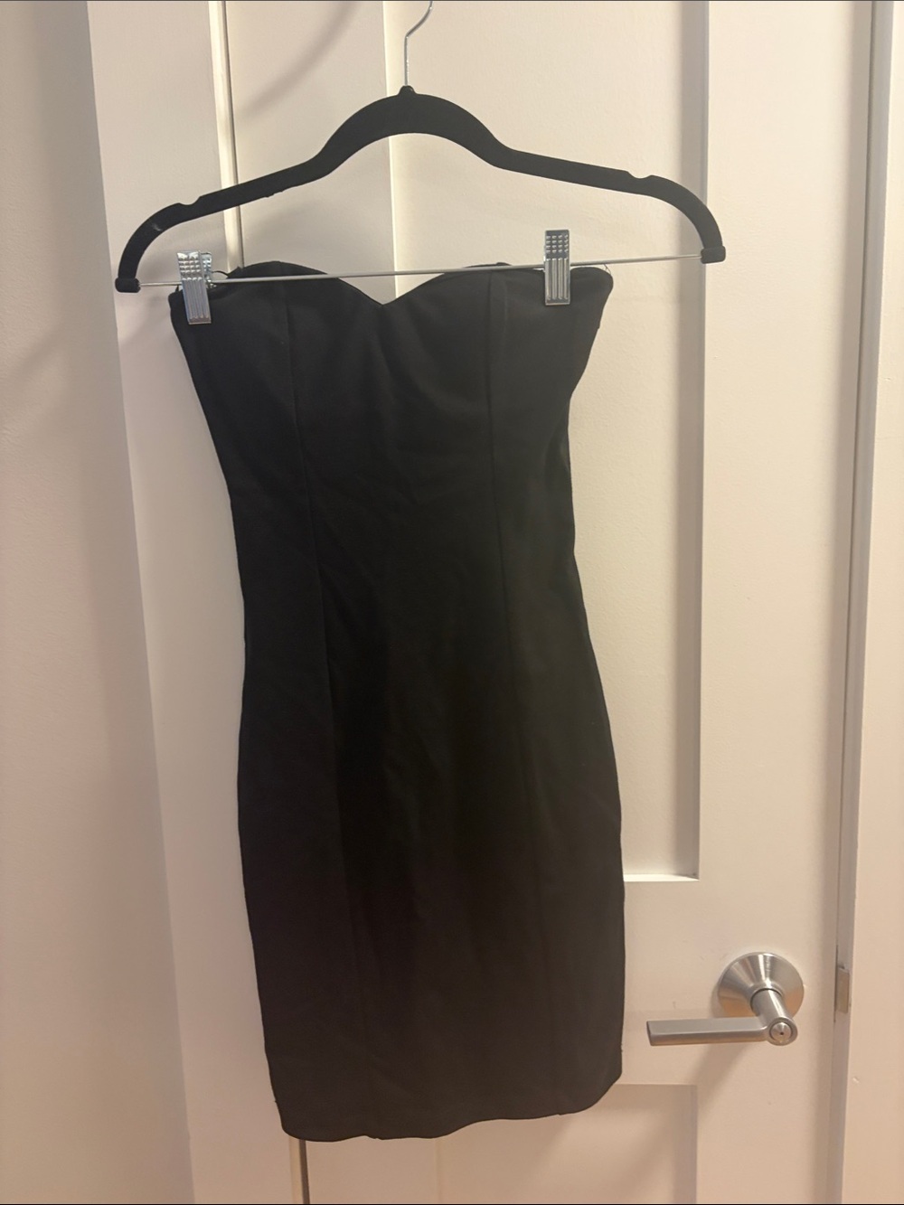 H&M Black Strapless Sheath Dress